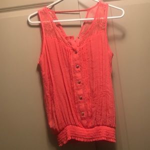 Coral tank top
